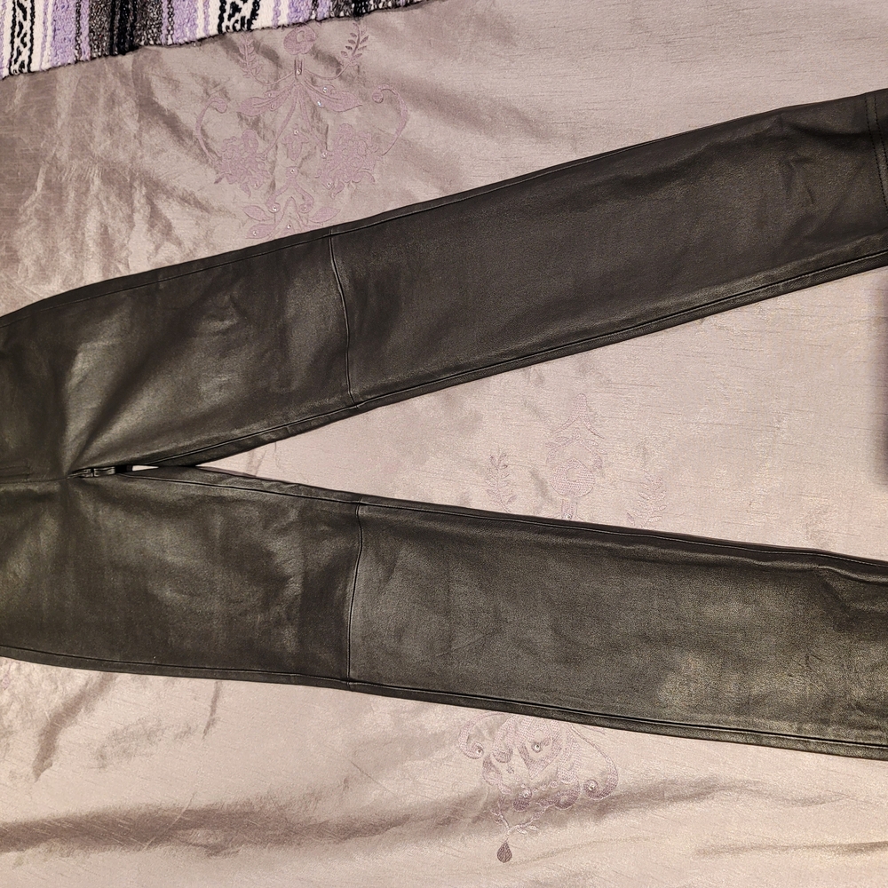 Black Genuine Leather Pants